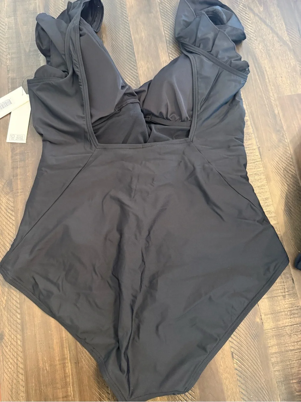 DKNY plunge neck ruffle one piece bikini - Picture 7 of 7